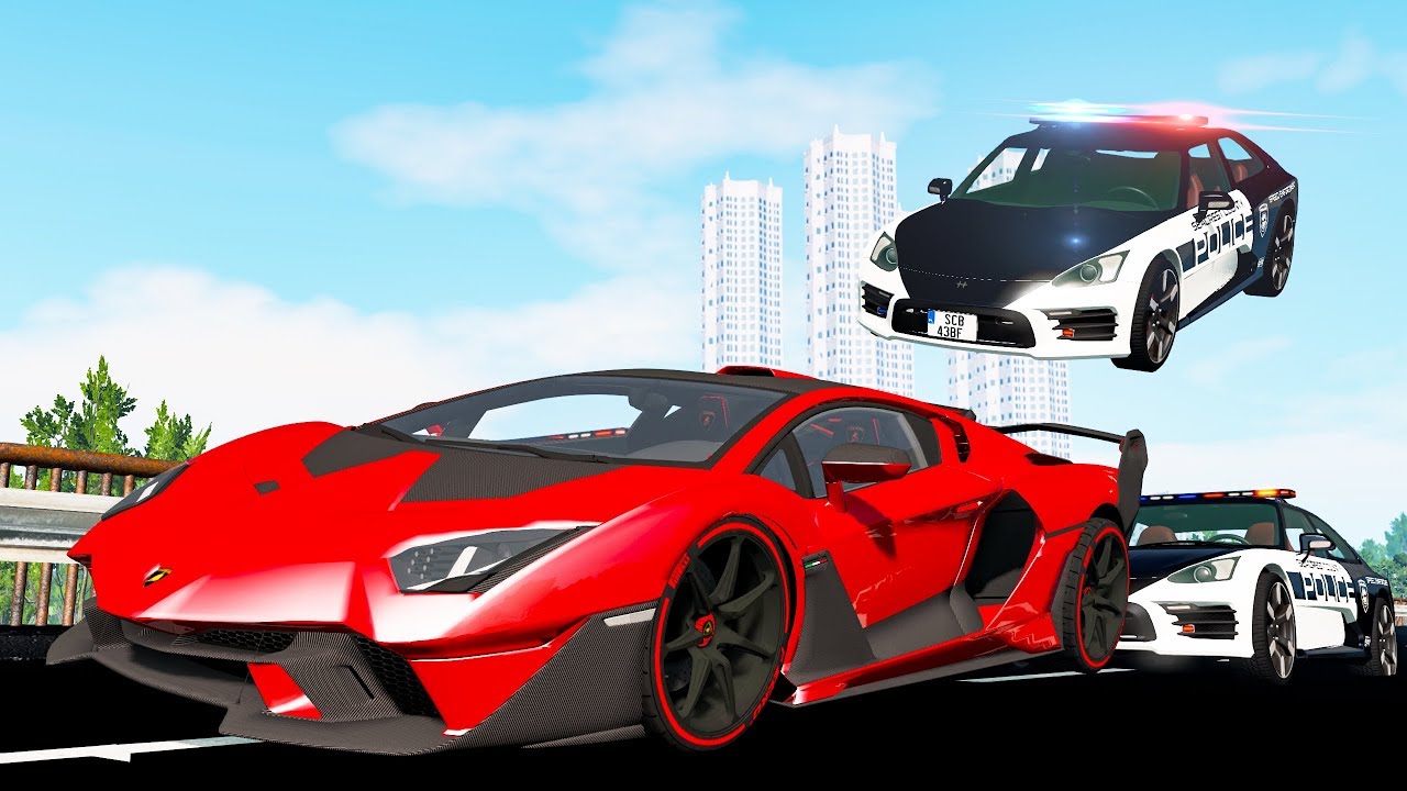 Mad Police Chases #1 - Beamng drive