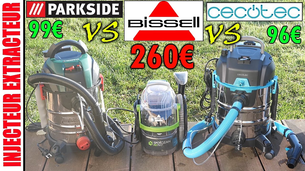 LIDL PARKSIDE Средство для чистки ковров VS BISSELL SpotClean Pet Pro VS CECOTEC Conga CarpetClean