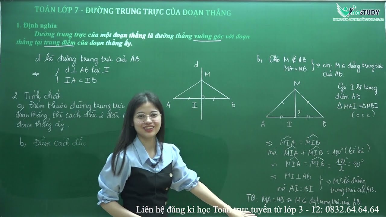 Toán lớp 7 - Đường trung trực của đoạn thẳng - Cô Nguyễn Quỳnh - Vinastudy.vn