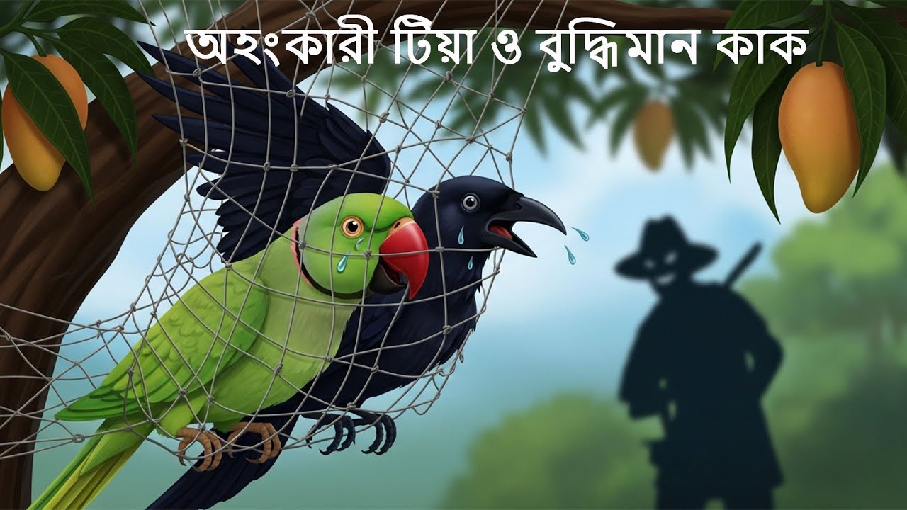 অহংকারী টিয়া ও বুদ্ধিমান কাক | Bangla Cartoon | Moral Stories for Kids | Pakhir Golpo