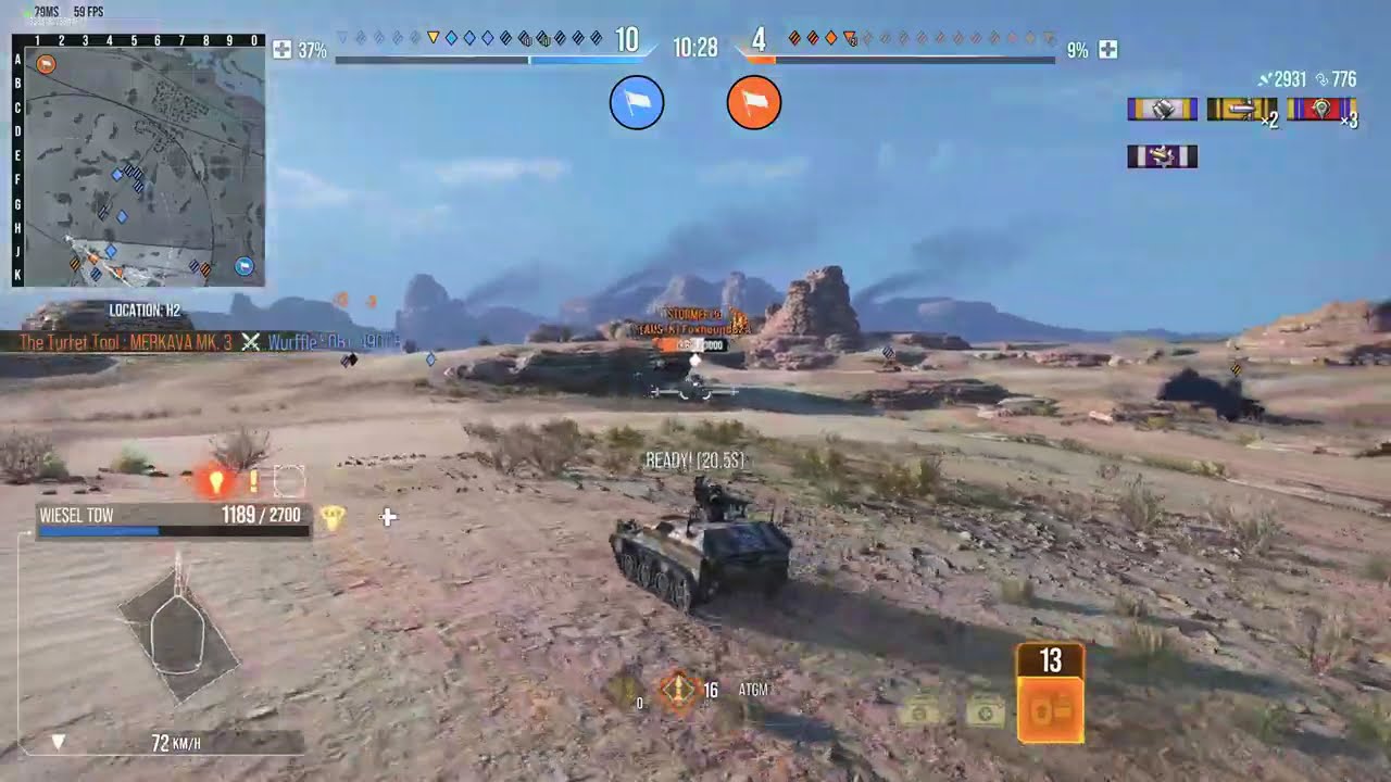 World Of Tanks Console Wiesel 1A1 TOW 1 Kill (Clip)