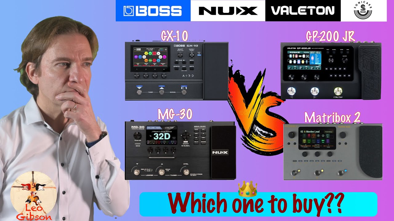 BOSS GX-10 vs GP-200 jr vs NUX MG-30 vs Mtribox 2: which one to buy?