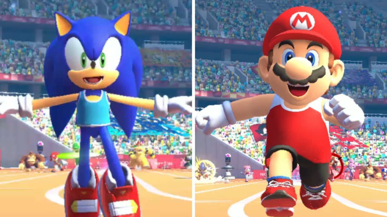 Mario & Sonic At The Olympic Games Tokyo 2020 ( 100m ) Hard Sonic Mario Tails Peach & More Gameplay