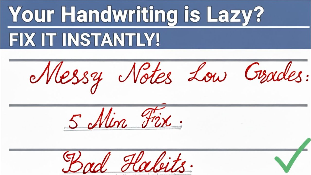 Stop Writing Like This NOW! ✍️ | 5-Minute Handwriting Fix ⚡