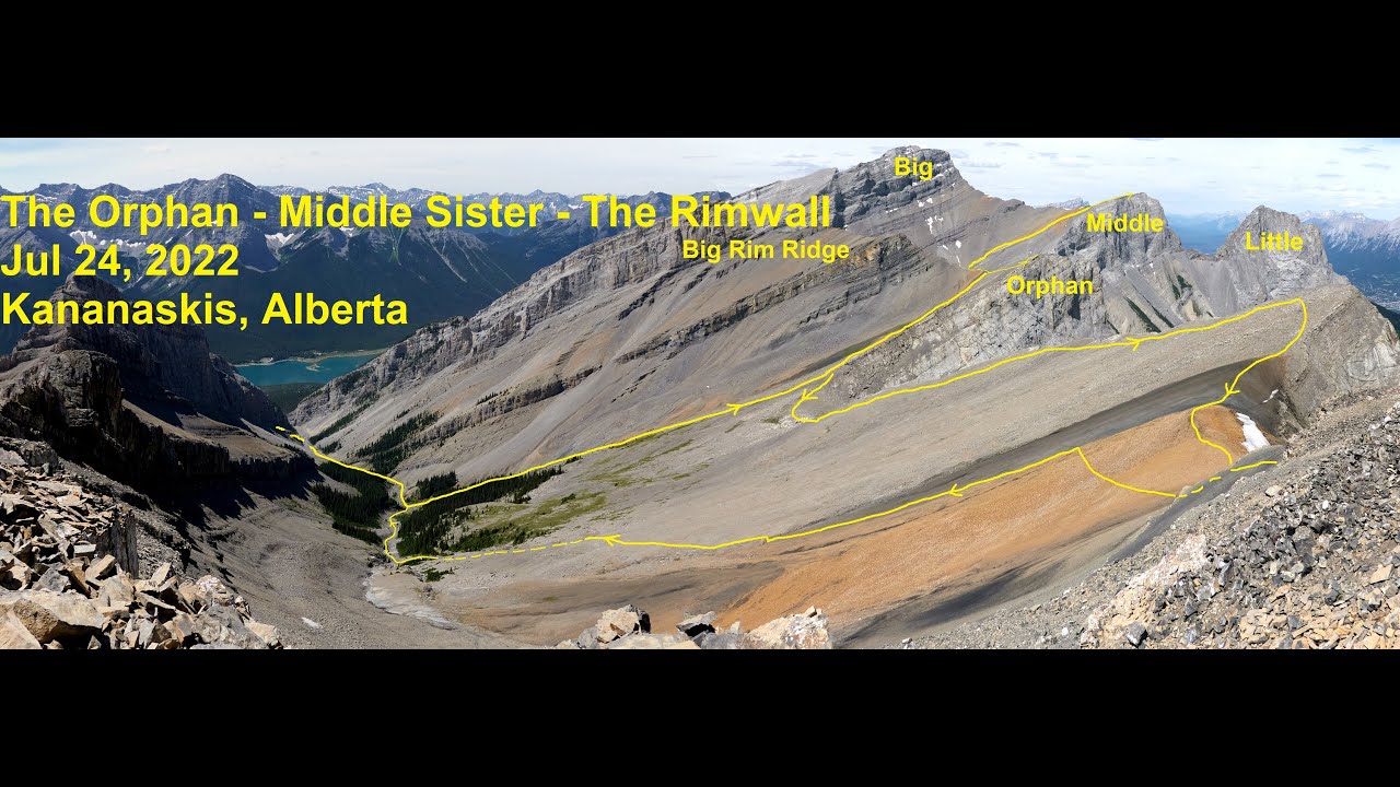 The Orphan-Middle Sister-The Rimwall - Jul 24, 2022 - Kananaskis, Alberta