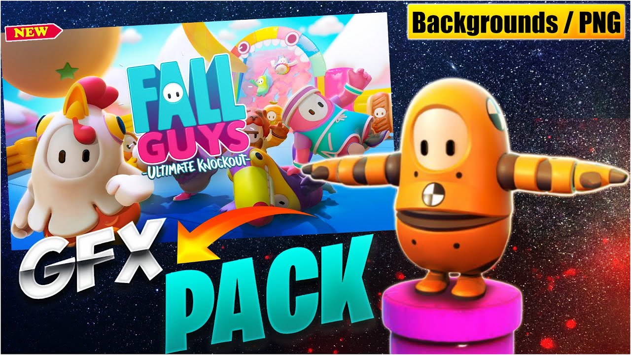 FALL GUYS Game Best Thumbnails GFX Pack || Android/ios/Pc || 30+ Backgrounds and Png &ndash; FREE DOWNLOAD