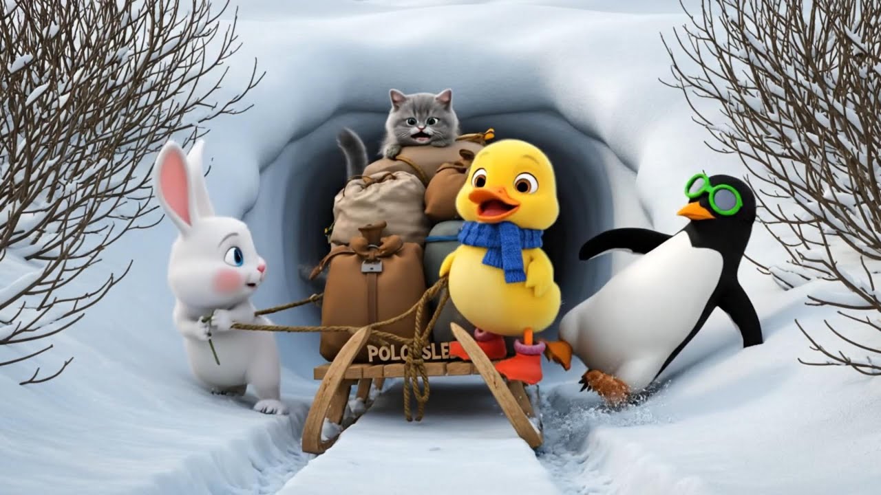 🐰🐤Roro, Dodo, and Kiki: Saving the Snowmobile in the Great Forest!
