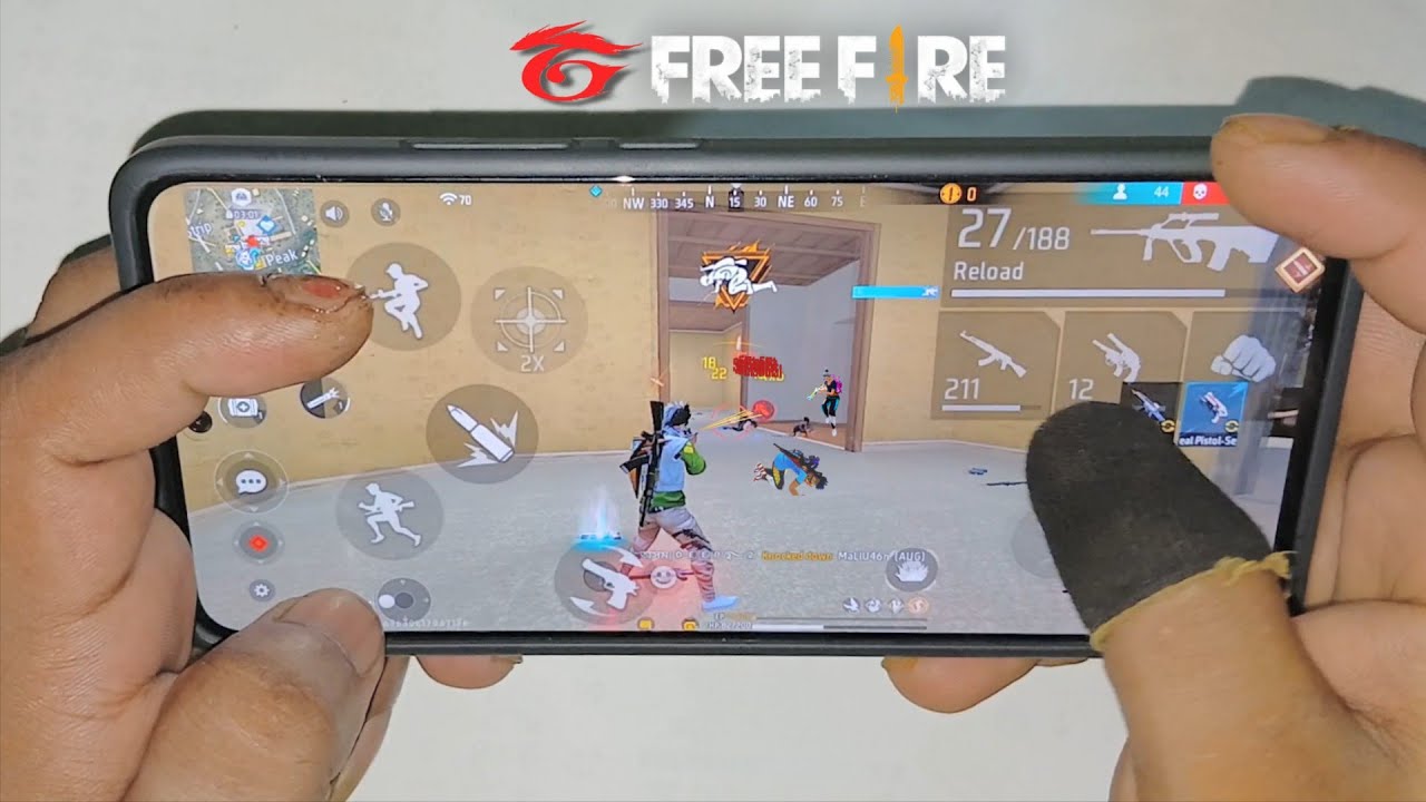 Redmi Note 14 5G Free Fire Handcam Gameplay | 4finger hud settings 👌 