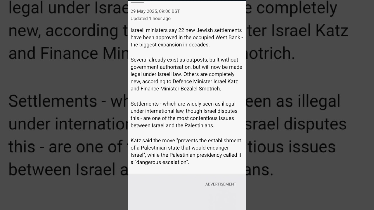 Israel announces major expansion of settlements in occupied West Bank