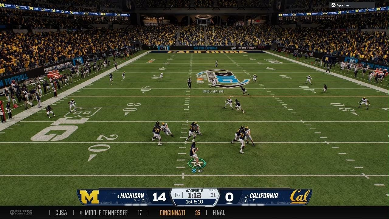 Gridiron Michigan 🆚 Cal aka cross routes