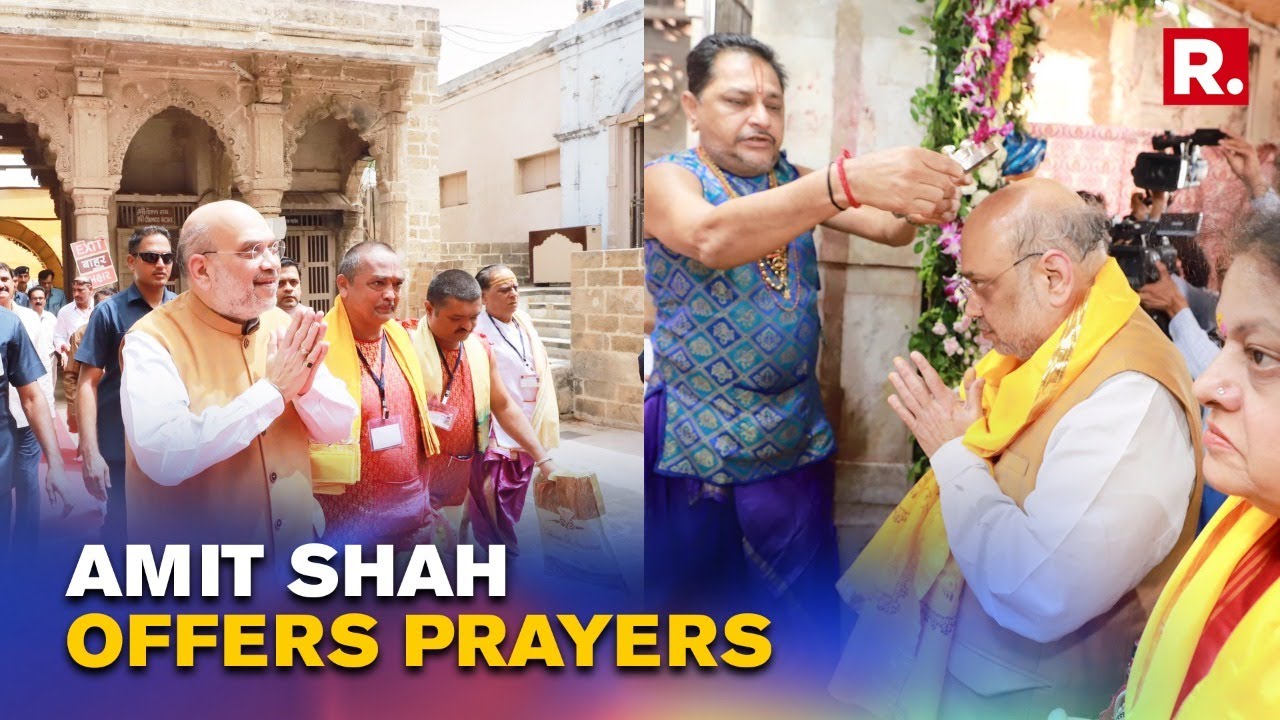 Watch: Home Minister Amit Shah Kickstarts 2-Day Gujarat Visit By Offering Prayers At Dwarka Temple