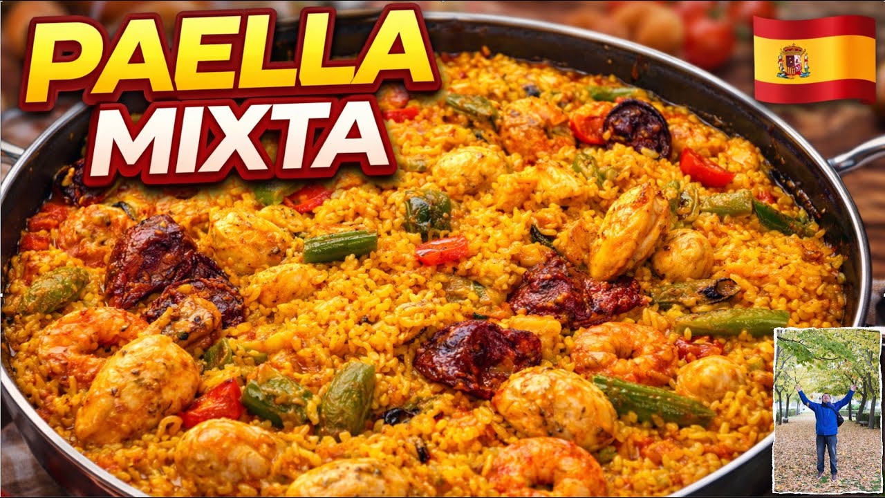 Paella de Pollo y Marisco al Señoret | Receta Fácil  🥘 PAELLA al SEÑORET Paella mixta ✅