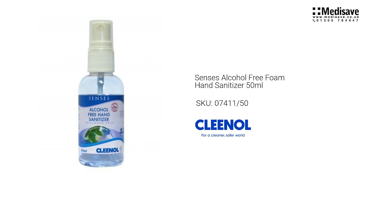 Senses Alcohol Free Foam Hand Sanitizer 50ml 07411 50