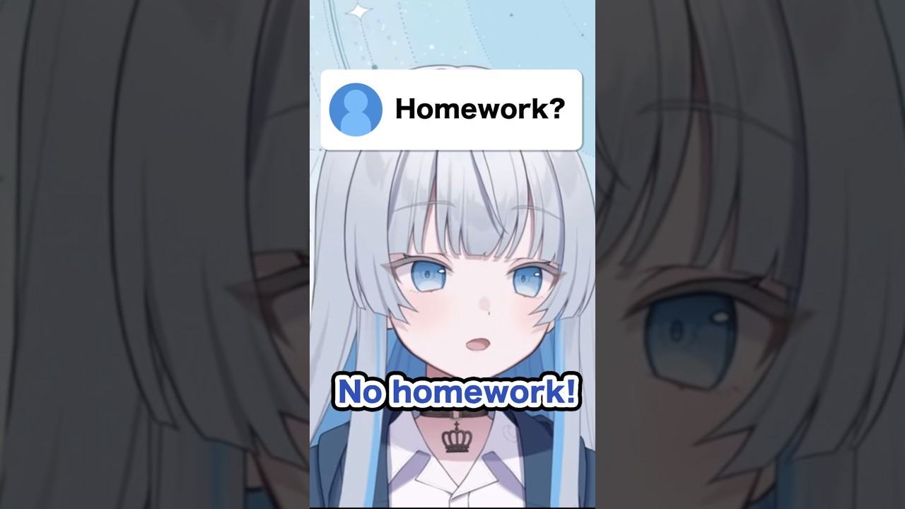 Никакого домашнего задания!!!! #vtuber #japanesevtuber #yotoclips #shorts