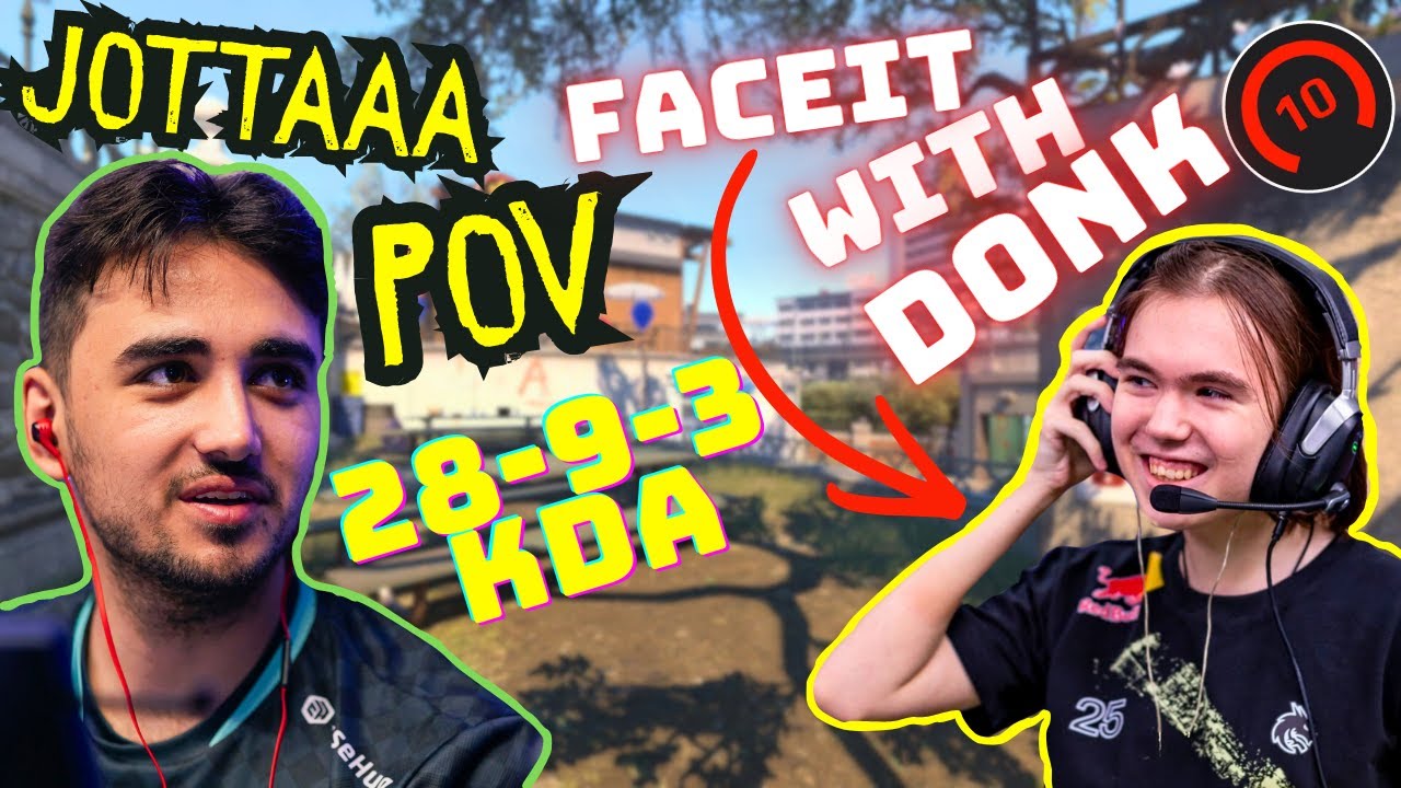 jottAAA CS2 POV - OVERPASS | 28-9-3 KDA | FACEIT 4300 ELO w/ donk