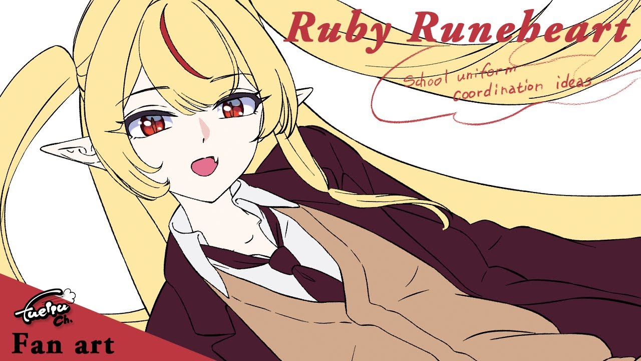 制服Ruby ちゃん描く_2