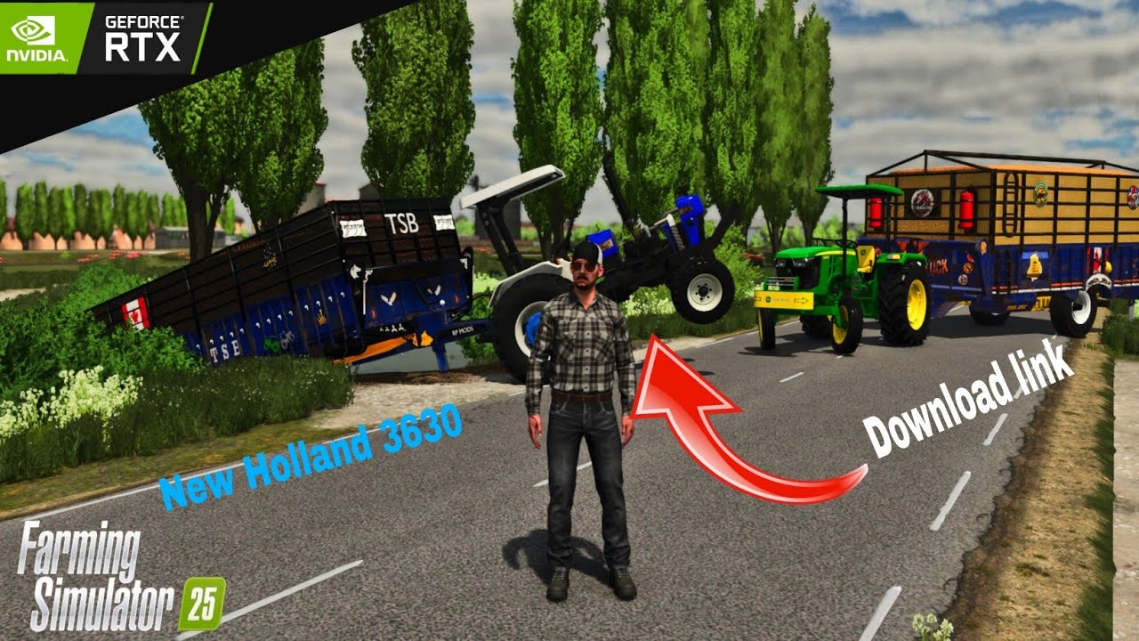 New Holland 3630, fs25 indian tractor mod, Download Link | Corn Harvesting | Farming Simulator 25