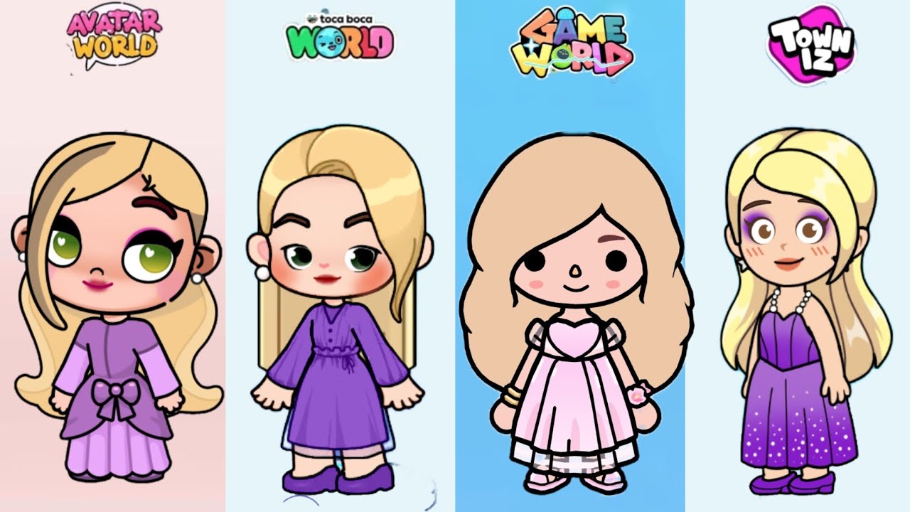 💜Rapunzel Disney Princess Style Look In 4 Gameplay #avatarworld #tocaboca #gameworld #towniz