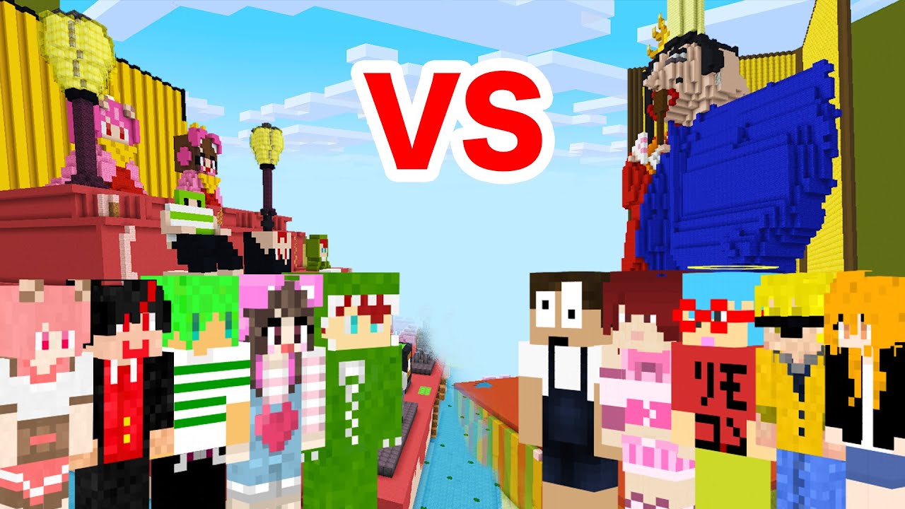 頑張って作った拠点 vs ひな祭り！攻城戦ベッドウォーズ【ひな祭りコラボ】