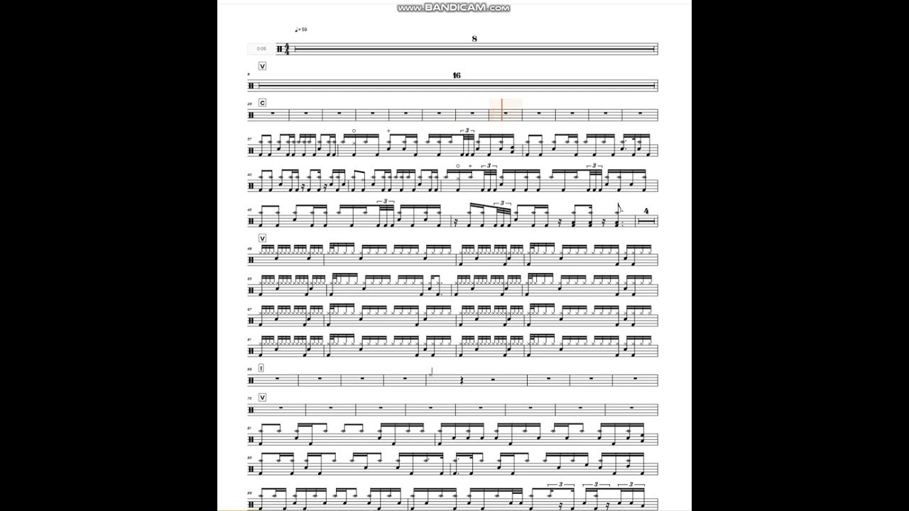 [Preview] Take Me Back To Eden-Sleep Token(59)-drum sheet music,drumtab,drumscore,드럼악보