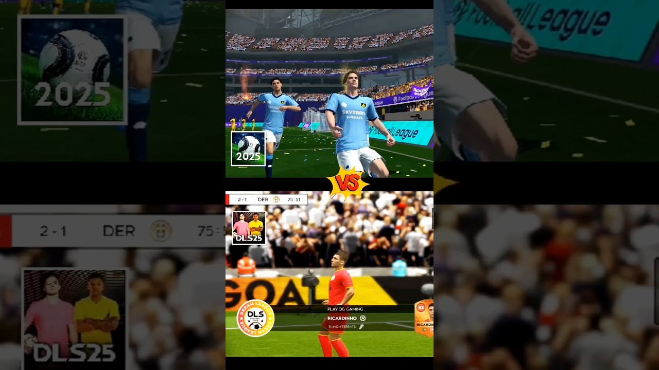 Football League 2025 Vs Dls 25 Comparison which one better⚽️🎮 #dls25 #footballgame #footballgames