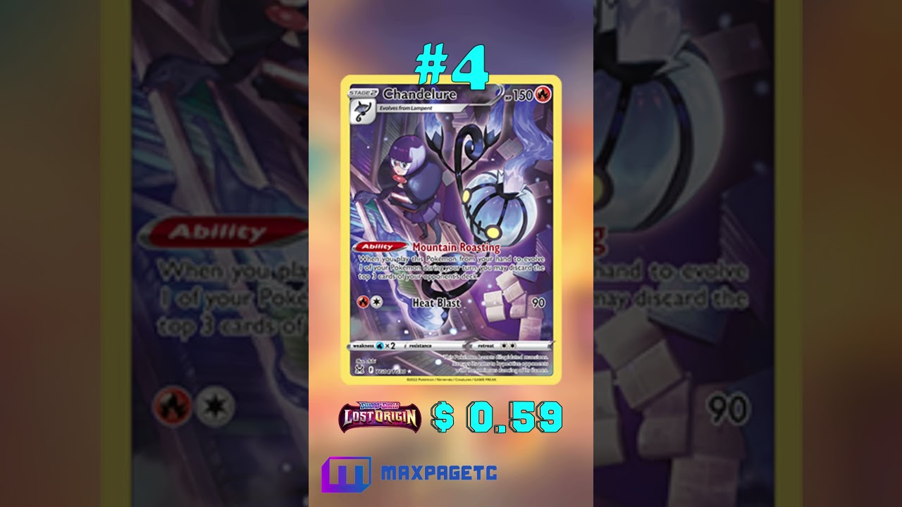 Top 5 Chandelure Full Art Pok&eacute;mon Cards #tcg#pok&eacute;mon#chandelure