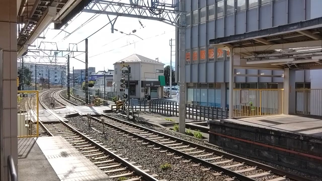 京成松戸線　習志野駅(KS-６９)２番線接近放送＋８８００形到着