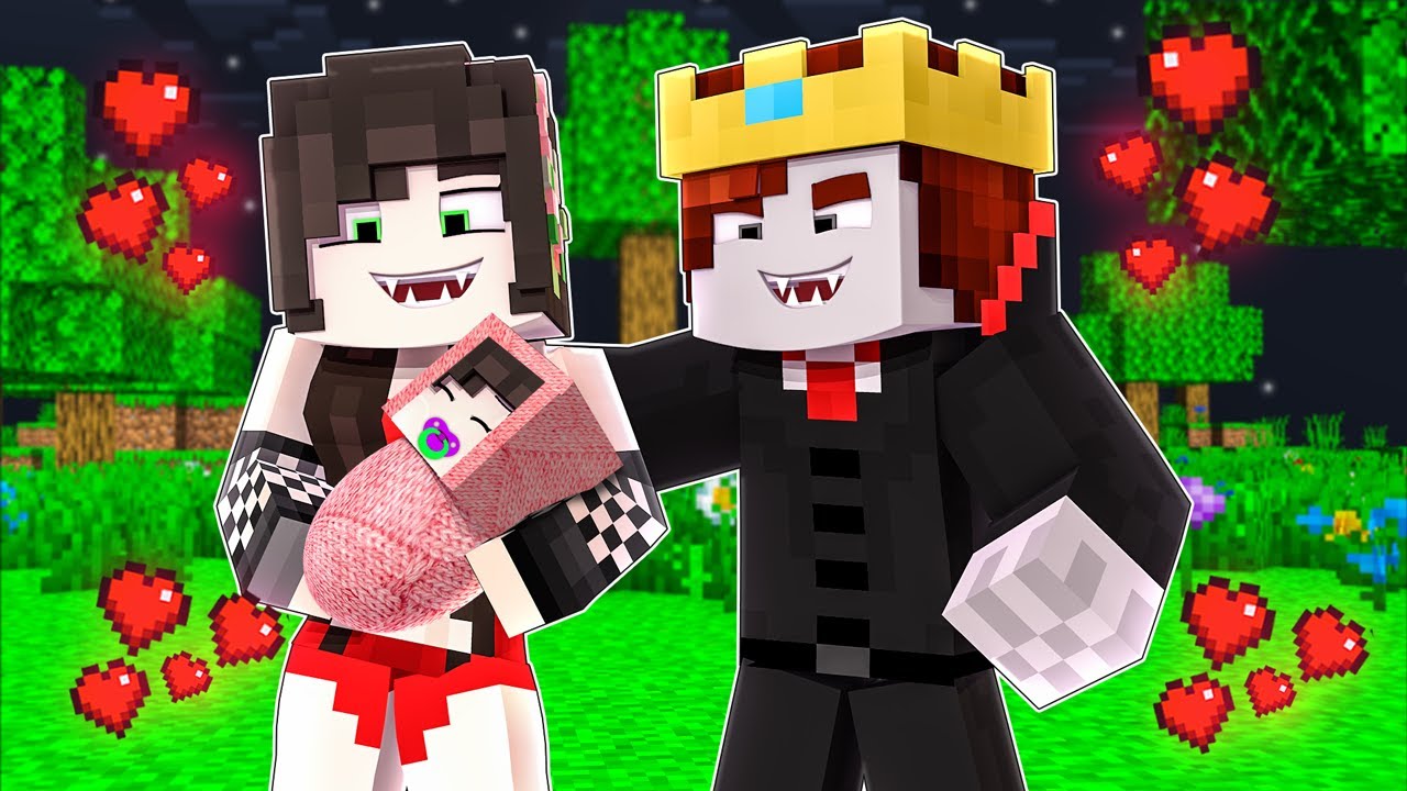O CASAL PERIGOSO DE VAMPIROS DA CIDADE ENCONTRARAM UM BEBÊ NO MINECRAFT