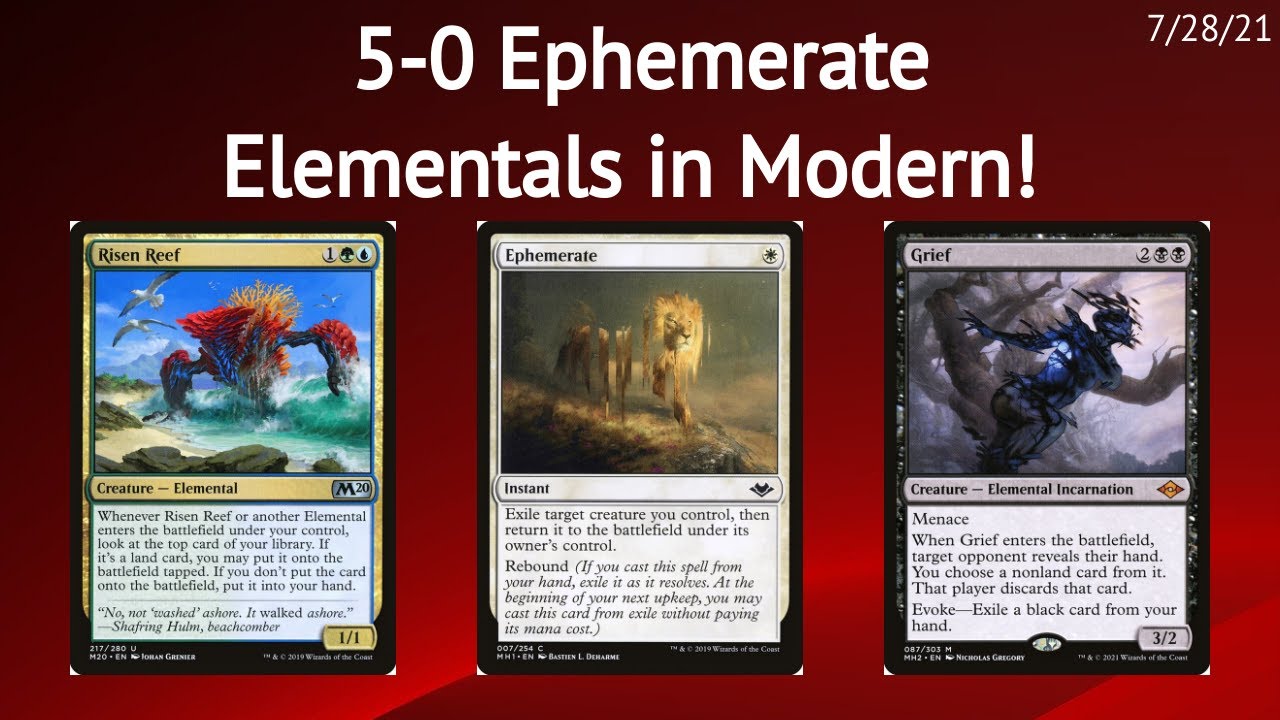 Modern 5C Ephemerate Elementals uses Grief to go 5-0!