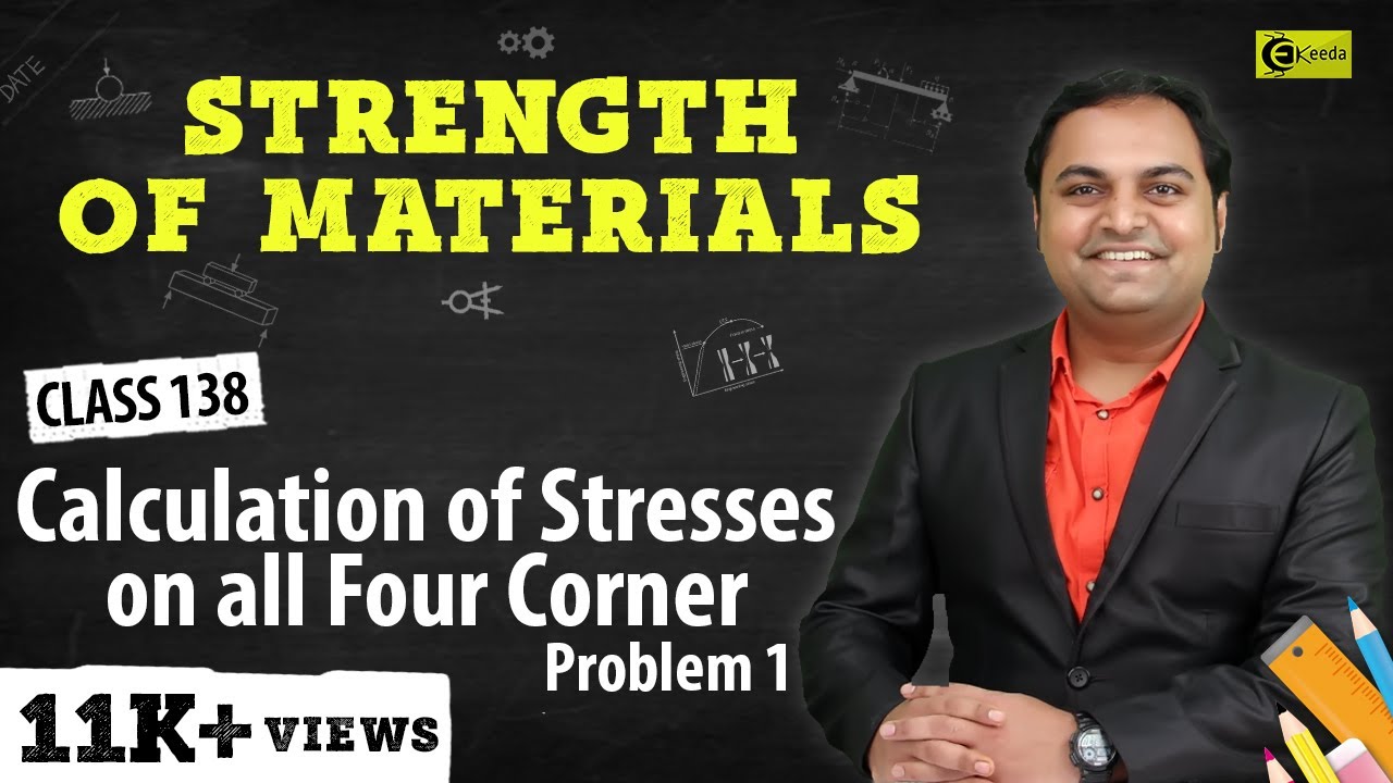 Calculation of Stresses on All Four Corners - Problem 1 - Direct and Bending Stresses