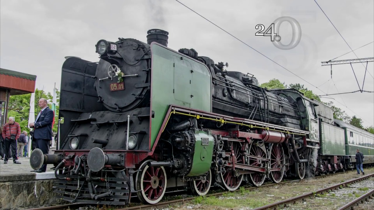 BDZ Steam locomotive 05.01 on a special train to Hisarya