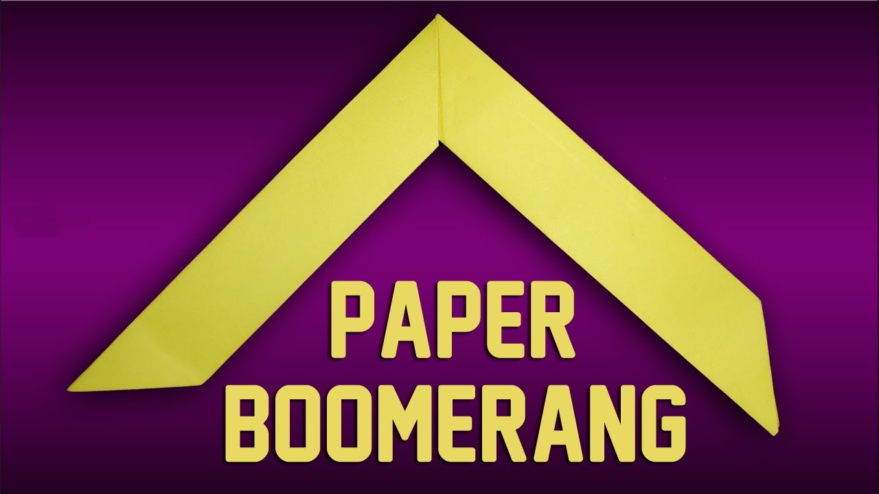 How To Make a Paper Boomerang That Comes Back