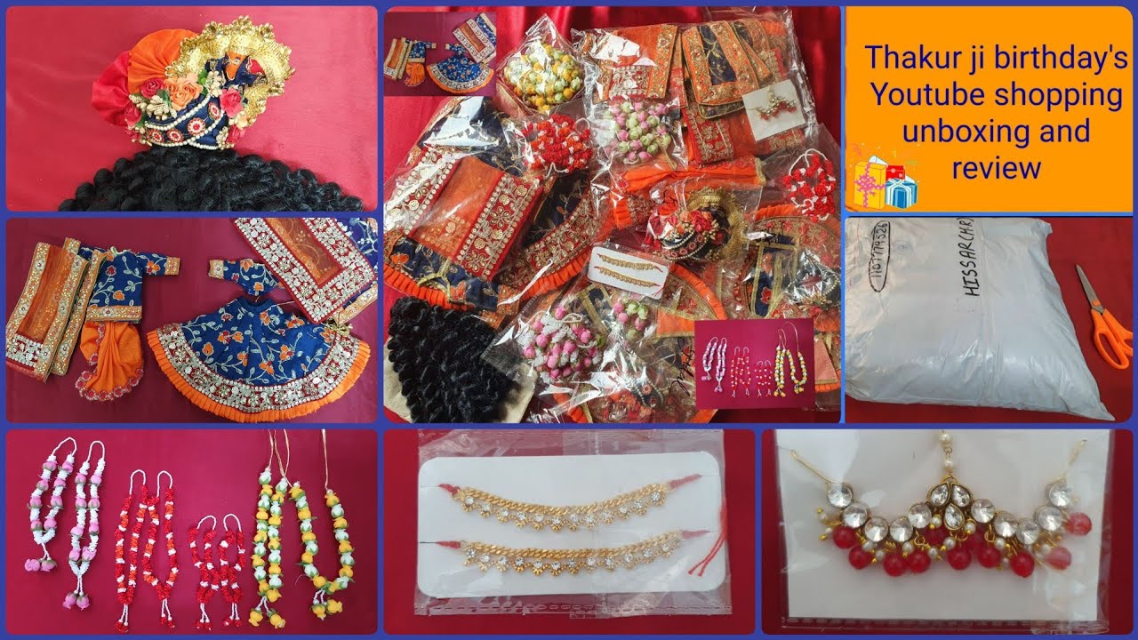 Special Online shopping for Radha krishna's birthday from youtube.Unboxing and full detailed review.