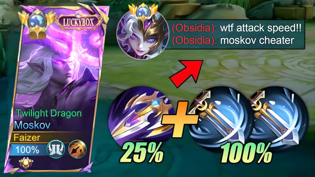 FINALLY GLOBAL MOSKOV ATTACK SPEED BUILD IS 100% BROKEN!!😱 (RECOMMENDED BUILD FOR SOLO RANK) - MLBB