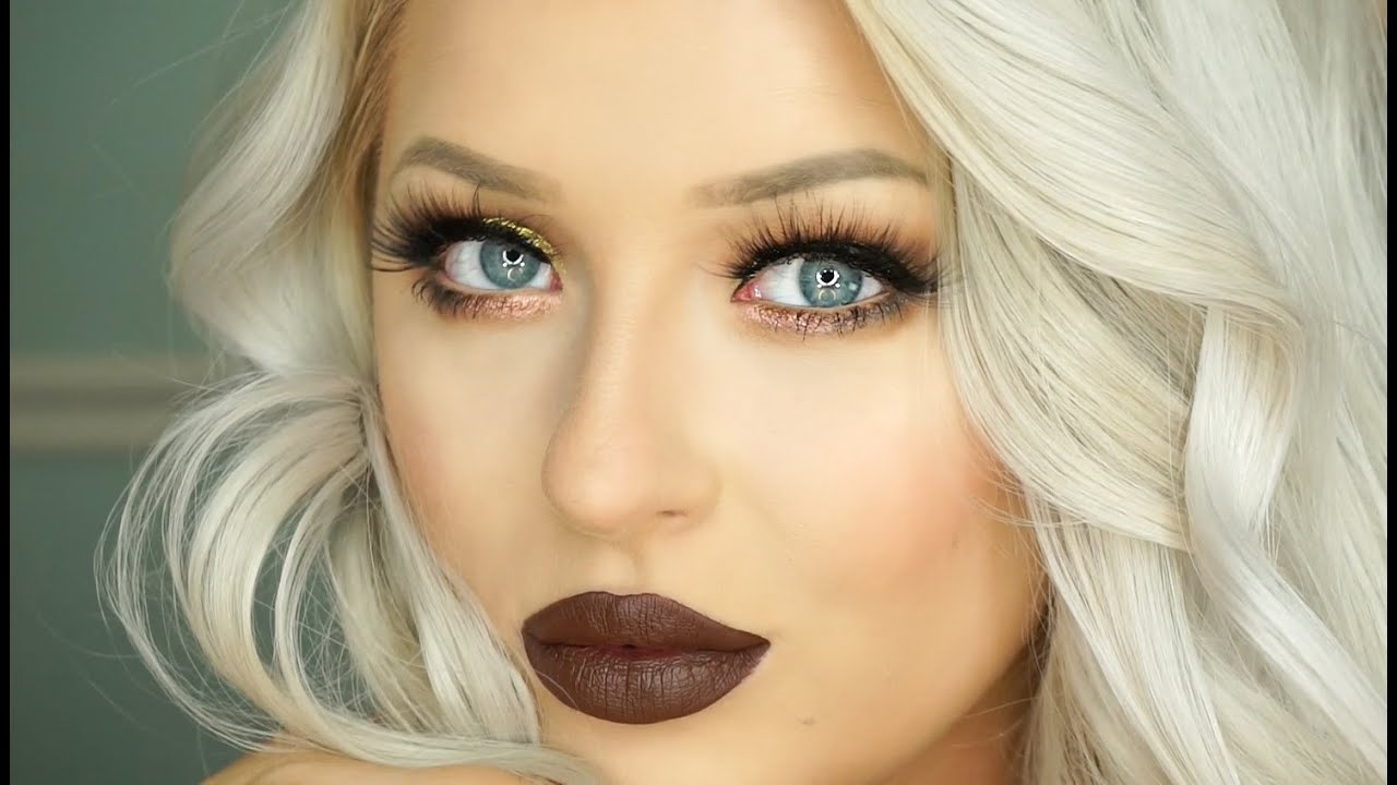 Foiled Gold Eyes & Chocolate Brown Lips Makeup Tutorial | Morphe 35O Palette