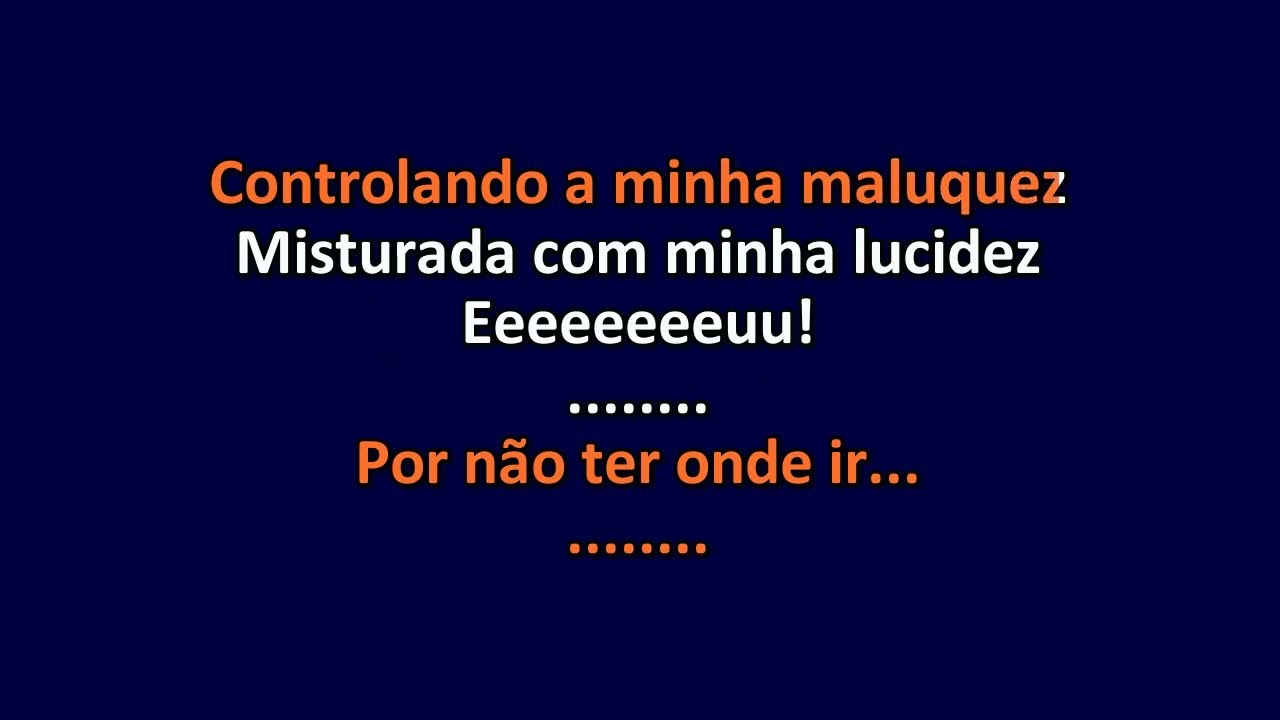 Raul Seixas - Maluco Beleza - Som Original - Karaoke Instrumental Letra - ObsKure