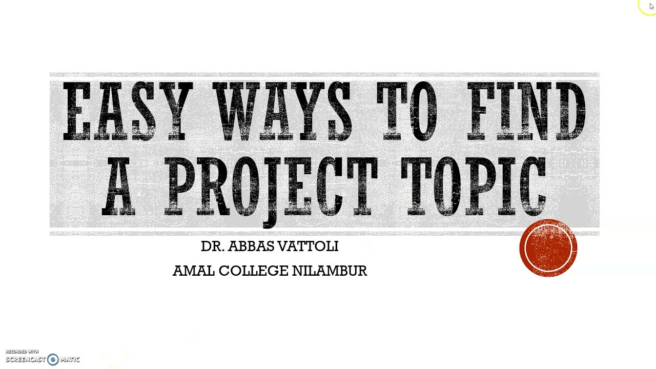 EASY WAYS TO FIND A PROJECT TOPIC FOR UG AND PG STUDENTS | FINANCE MARKETING AND HRM