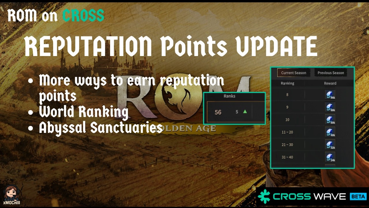 ROM Golden Age CROSS: New Ways to Earn Reputation Points!