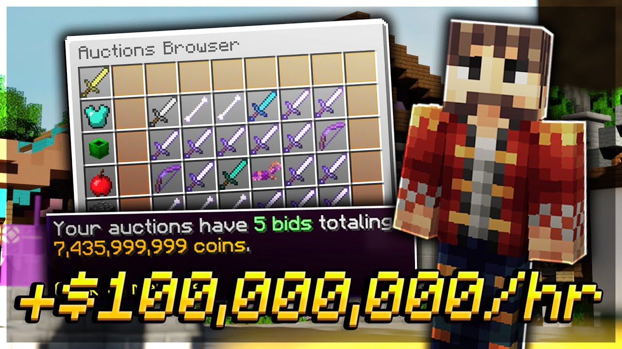 How To Use Auction House to FLIP BILLIONS! - Hypixel Skyblock