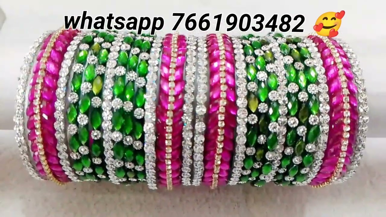 Hand made kundan bangles sets &hearts;️ customized in all colours and designs 😍 For order:7661903482