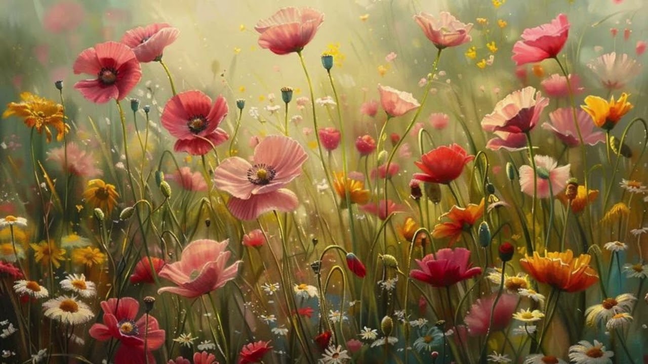 Vintage Floral Free Tv Art Wallpaper Screensaver Home Decor Samsung Oil Painting Digital Wildflower