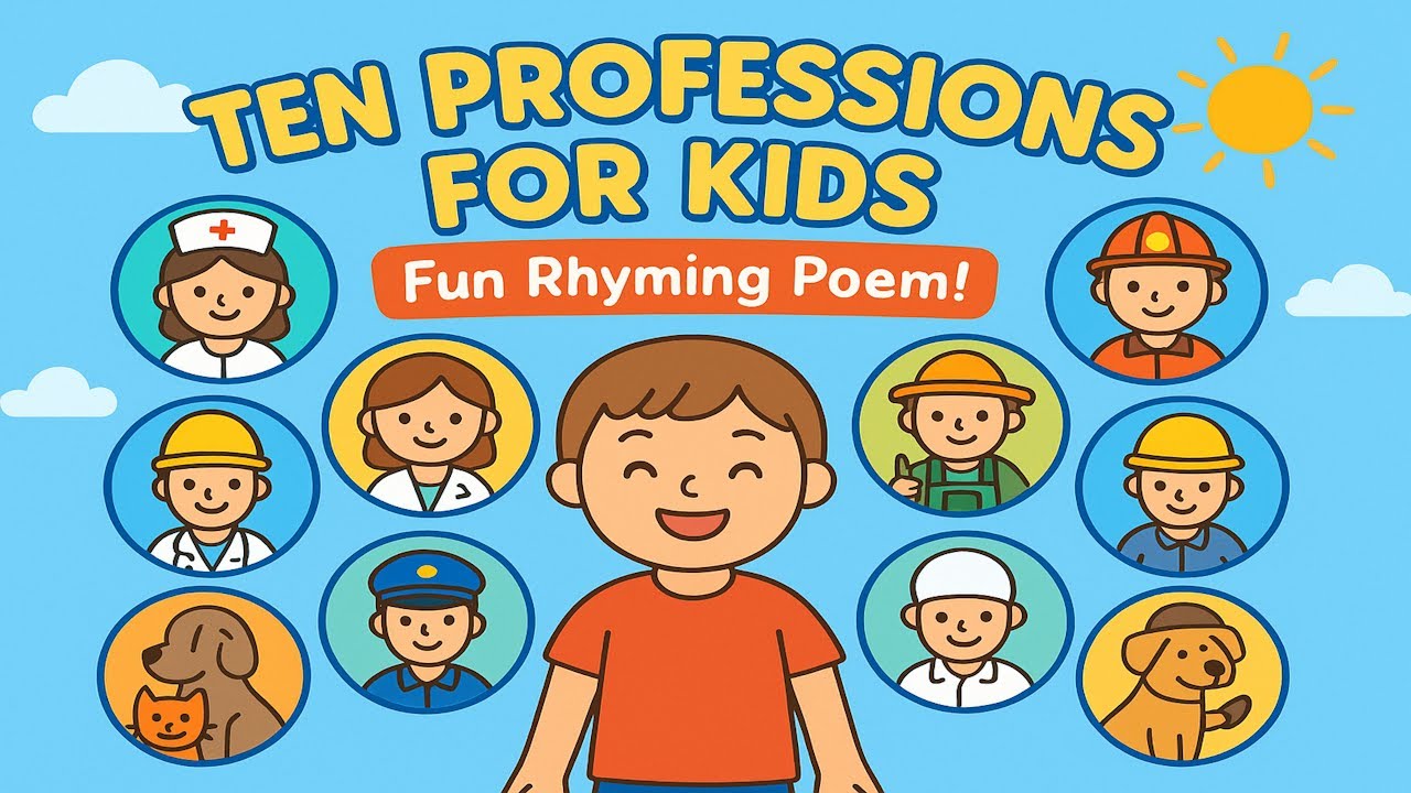 Ten Professions for Kids – Fun Rhyming Poem About Jobs