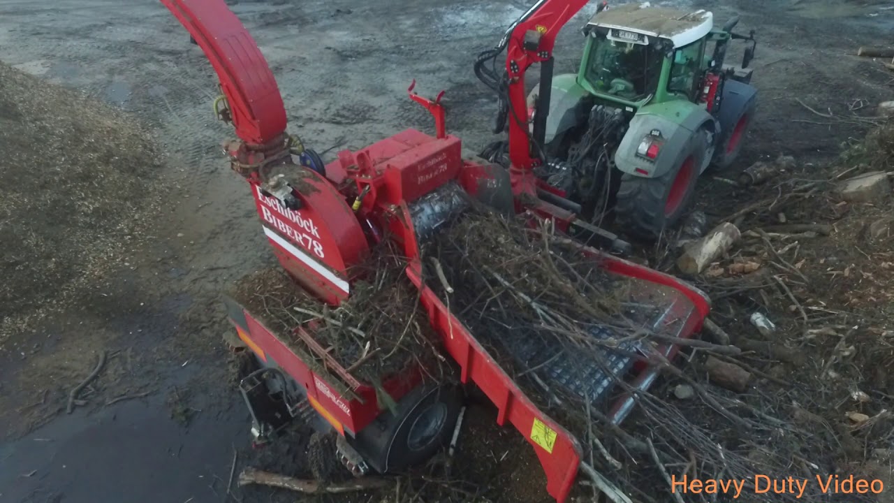 Fendt 924 + Eschlb&ouml;ck Biber 78 wood chipper