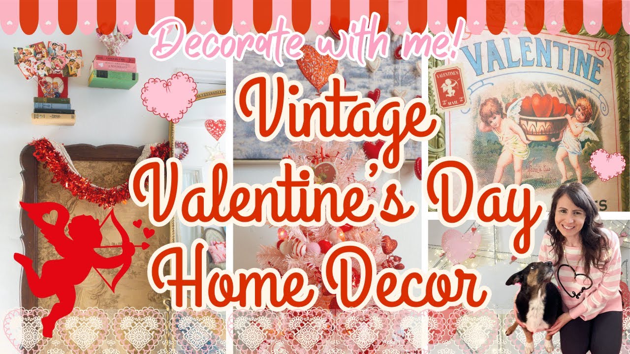 VALENTINE'S DAY DECORATE WITH ME // VINTAGE VALENTINE LIVING ROOM // ROMANTIC HOME DECOR ❤️