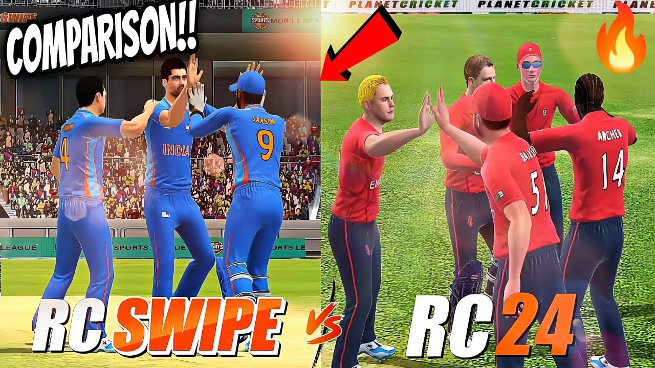 RC SWIPE VS RC24 | FULL COMPARISON | DIFFRENCE BETWEEN REAL CRICKET SWIPE AND REAL CRICKET 24 🔥🗿 ||