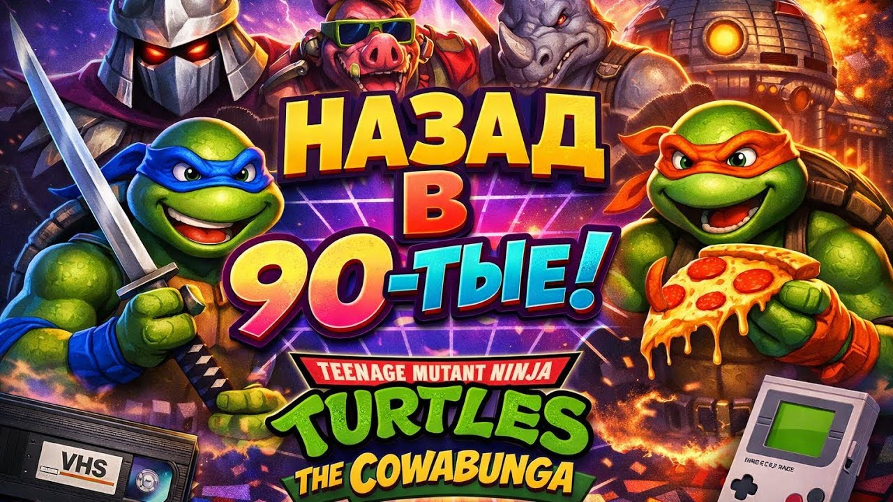 Черепашки-ниндзя: Назад в 90-е! Легендарные игры снова в деле | TMNT The Cowabunga
