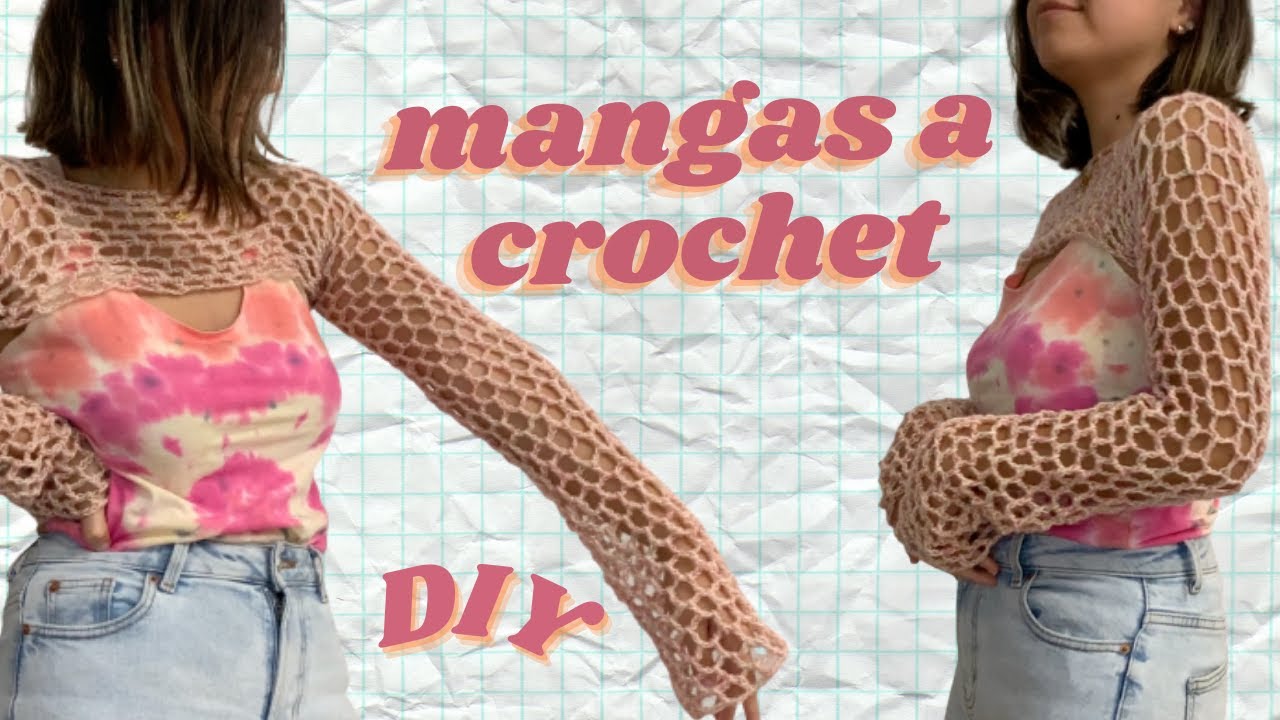 Tutorial: Mangas a crochet | Patrón gratis!! | Crochet top en tendencia DIY bolero 🔥 Principiante
