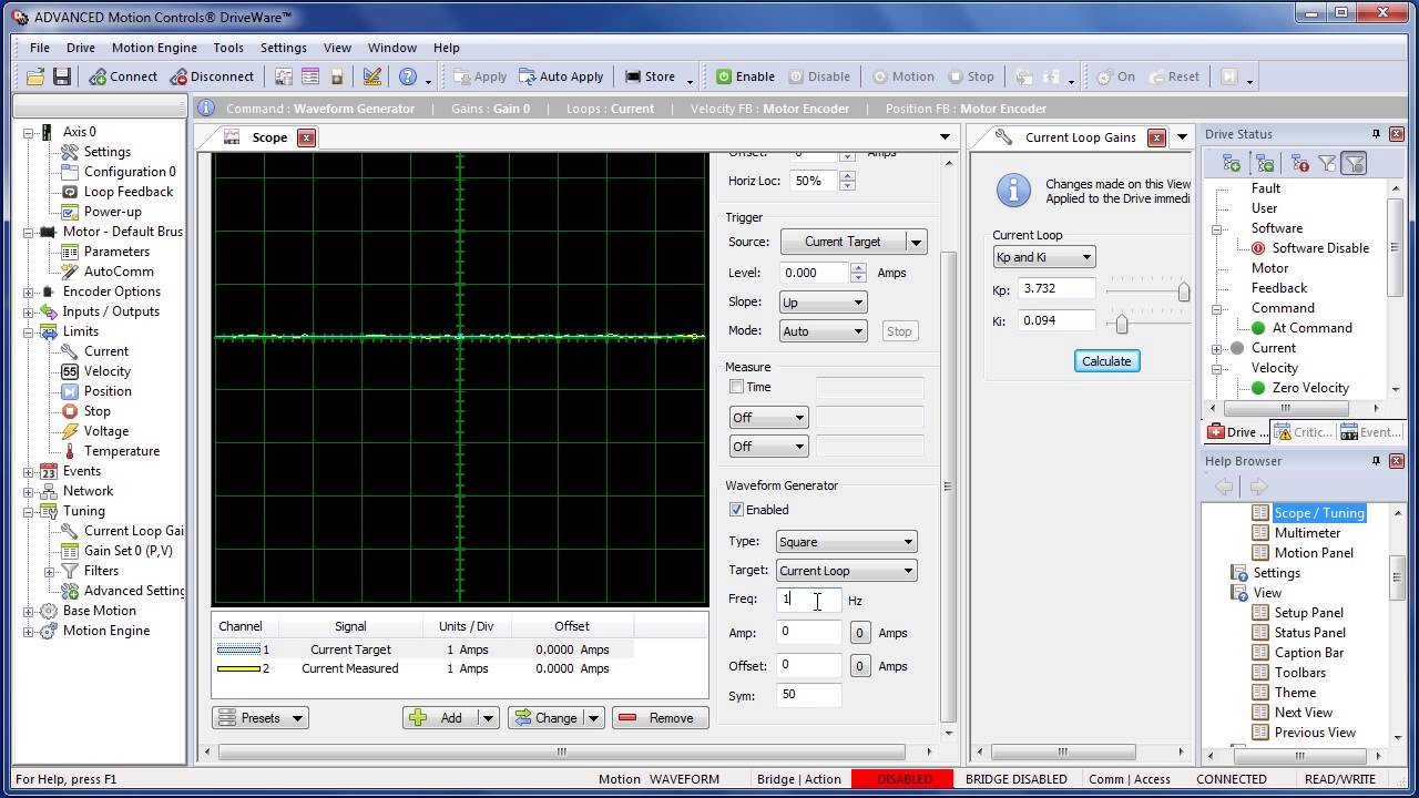 DriveWare 7 Current Loop Tuning by ADVANCED Motion Controls