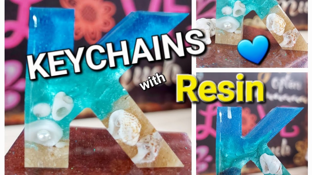 Learning Resin: Addicted with ocean vibe designs| #handmade #keychain #gifts #resin #thankyou
