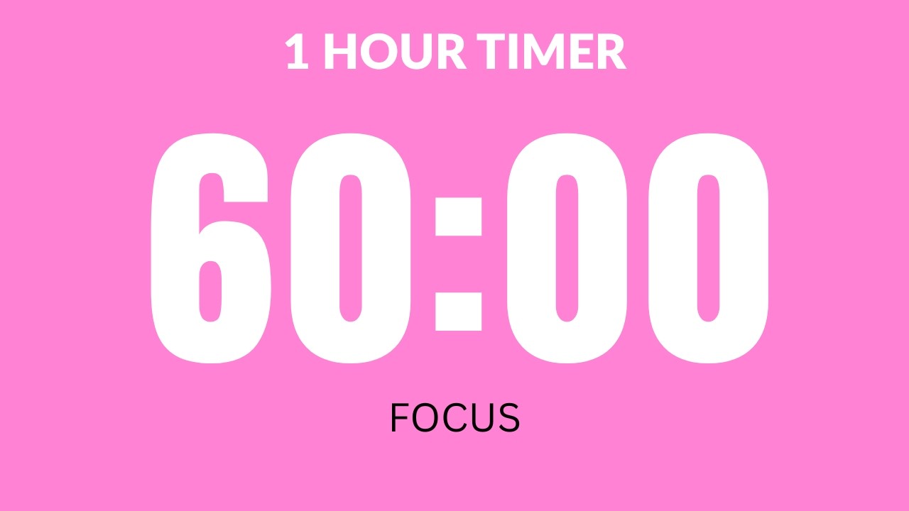 60 Minute Focus Timer (No Break)